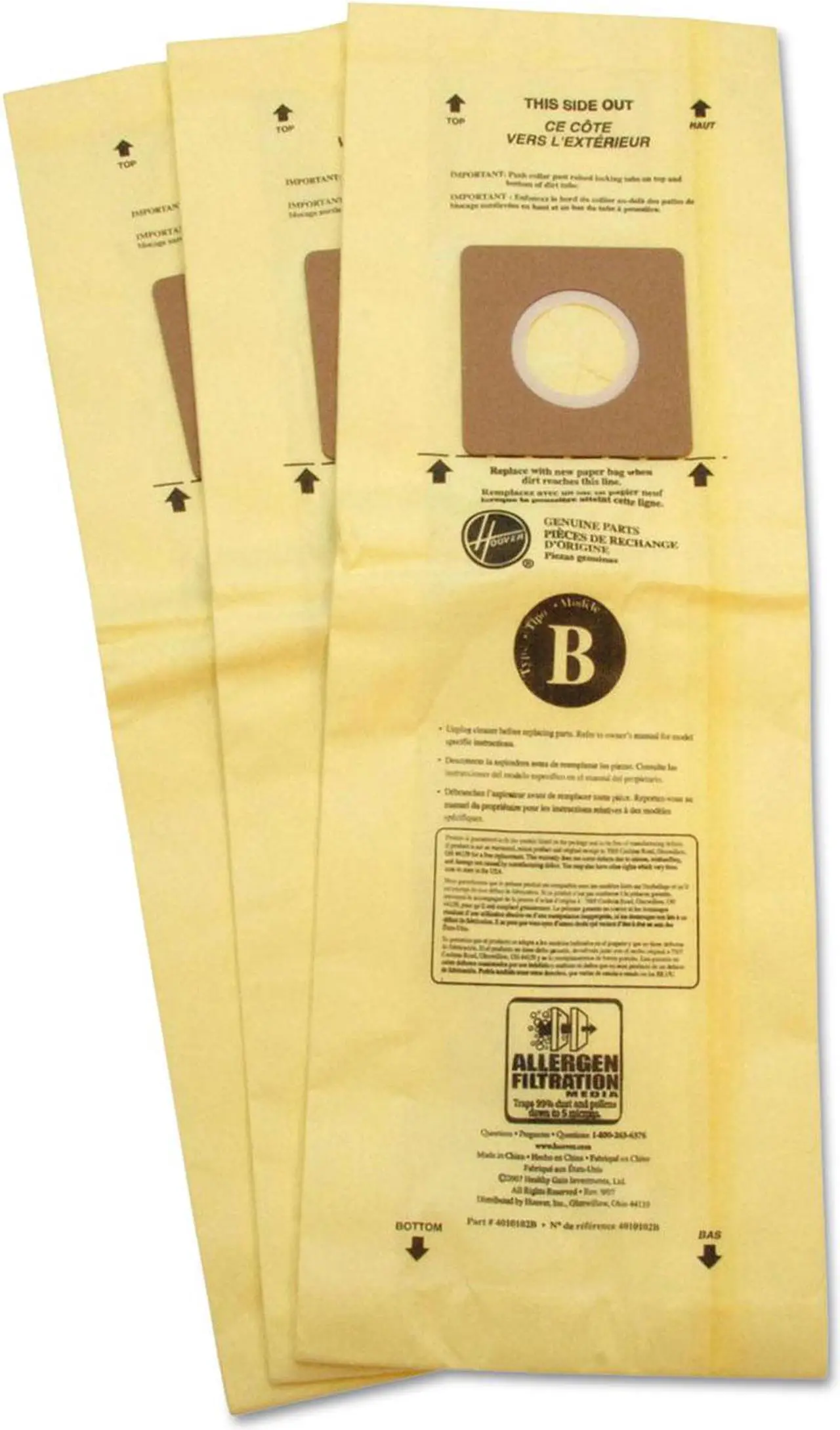 Main image of Hoover Type B Allergen Bag (3-Pack), 4010103B