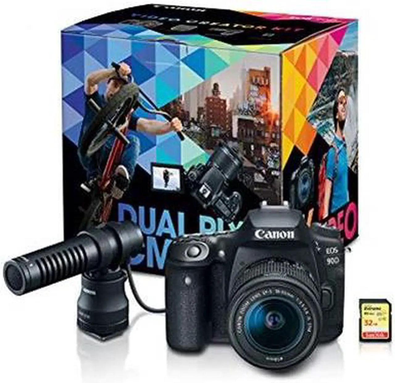 Main image of Canon EOS 90D Video Creator Kit with EF-S 18-55mm f/3.5-5.6 IS STM Lens - 3616C074