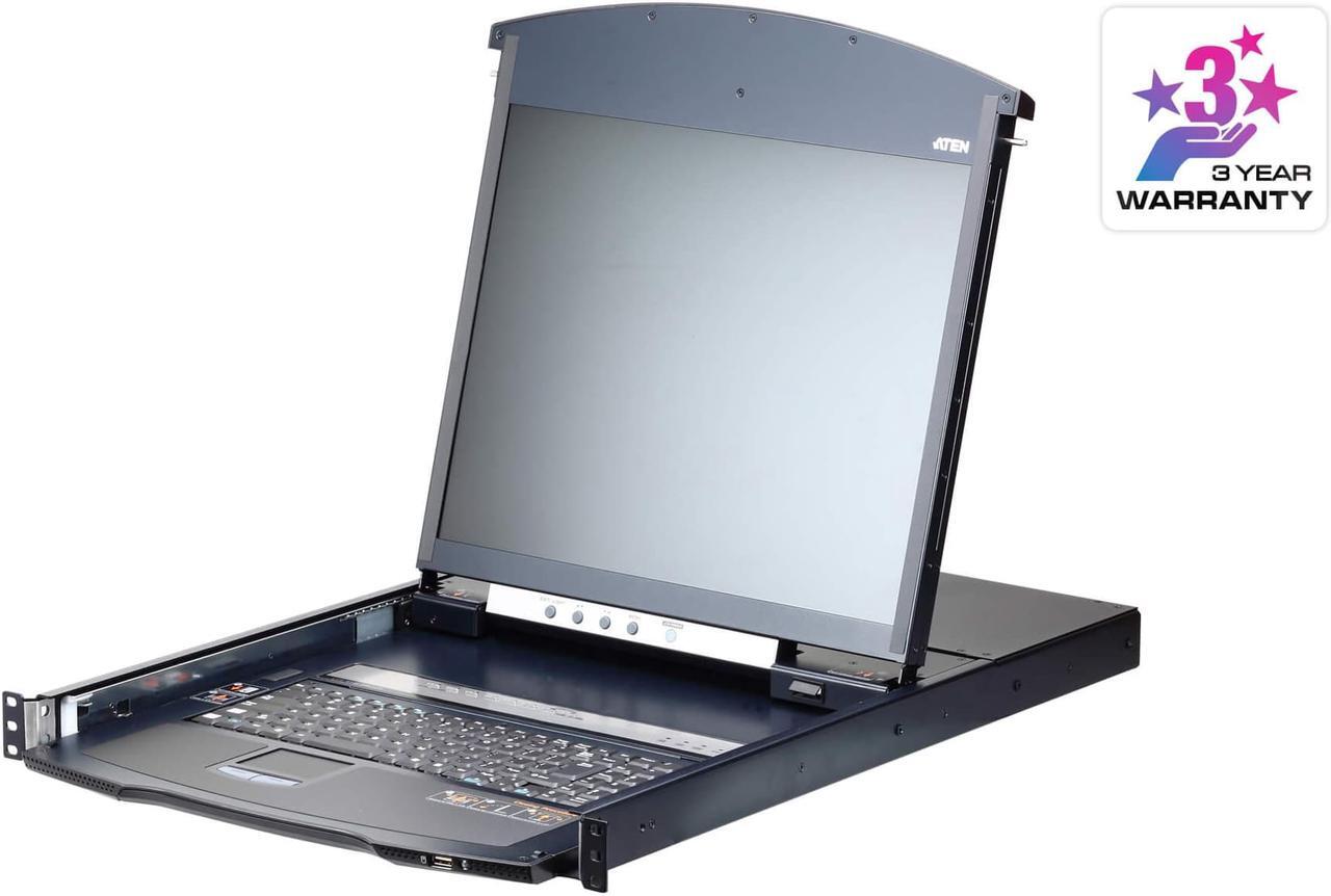Alt view image 4 of 15 - ATEN 8-PORT 19 LCD IP CAT5 KVM