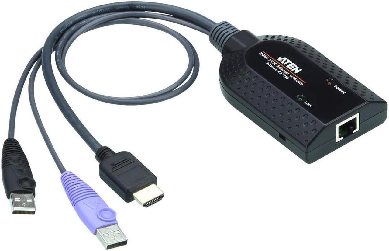 Alt view image 2 of 12 - Aten USB HDMI Virtual Media KVM Adapter Cable