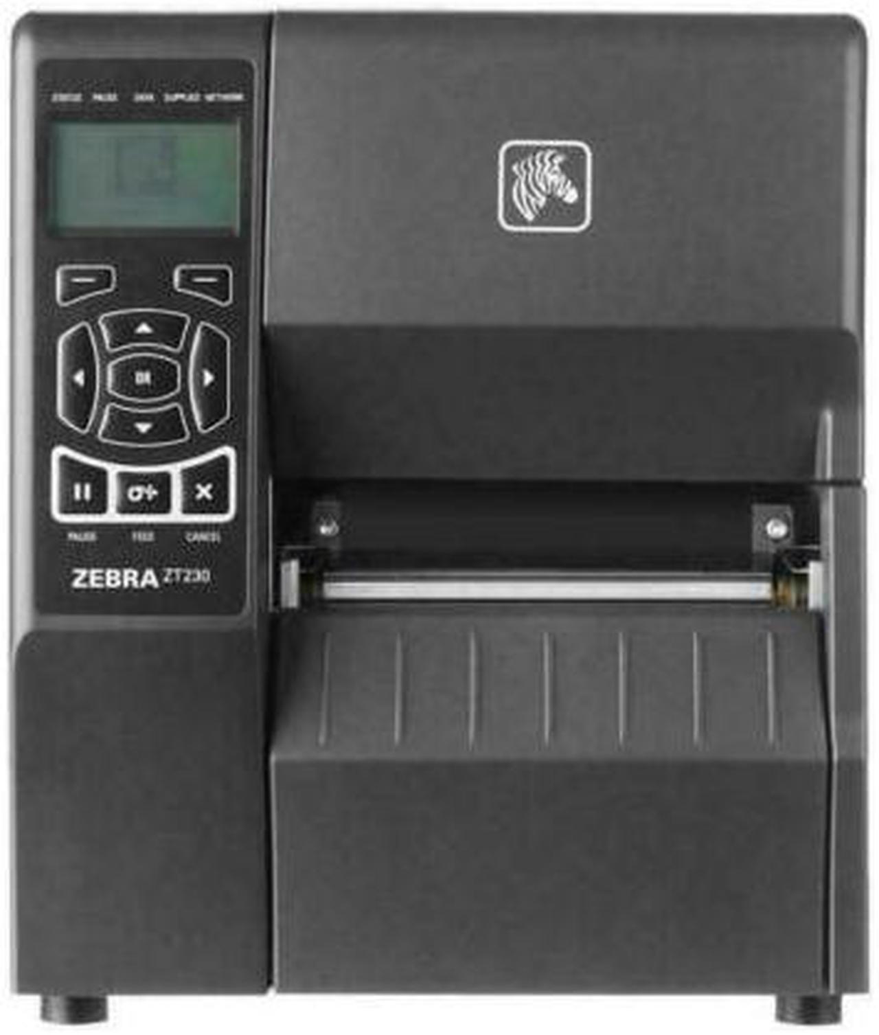 Zebra ZT230 (p/n: 123100-202) UPS Direct Thermal Label Printer w/Peeler, 203dpi, Black & White, USB/Serial/Parallel