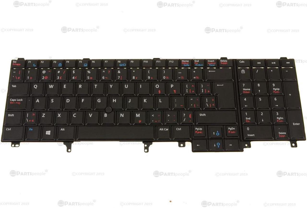 Main image of New French English Dell OEM Precision M6800 Laptop Keyboard Non-Backlit DP0HM