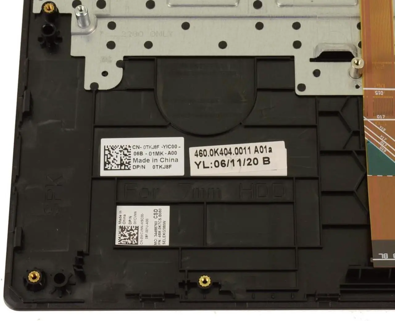 Alt view image 3 of 6 - Dell OEM G Series G5 5500 Palmrest Keyboard Assembly RGB Laptop Keyboard WCVNN