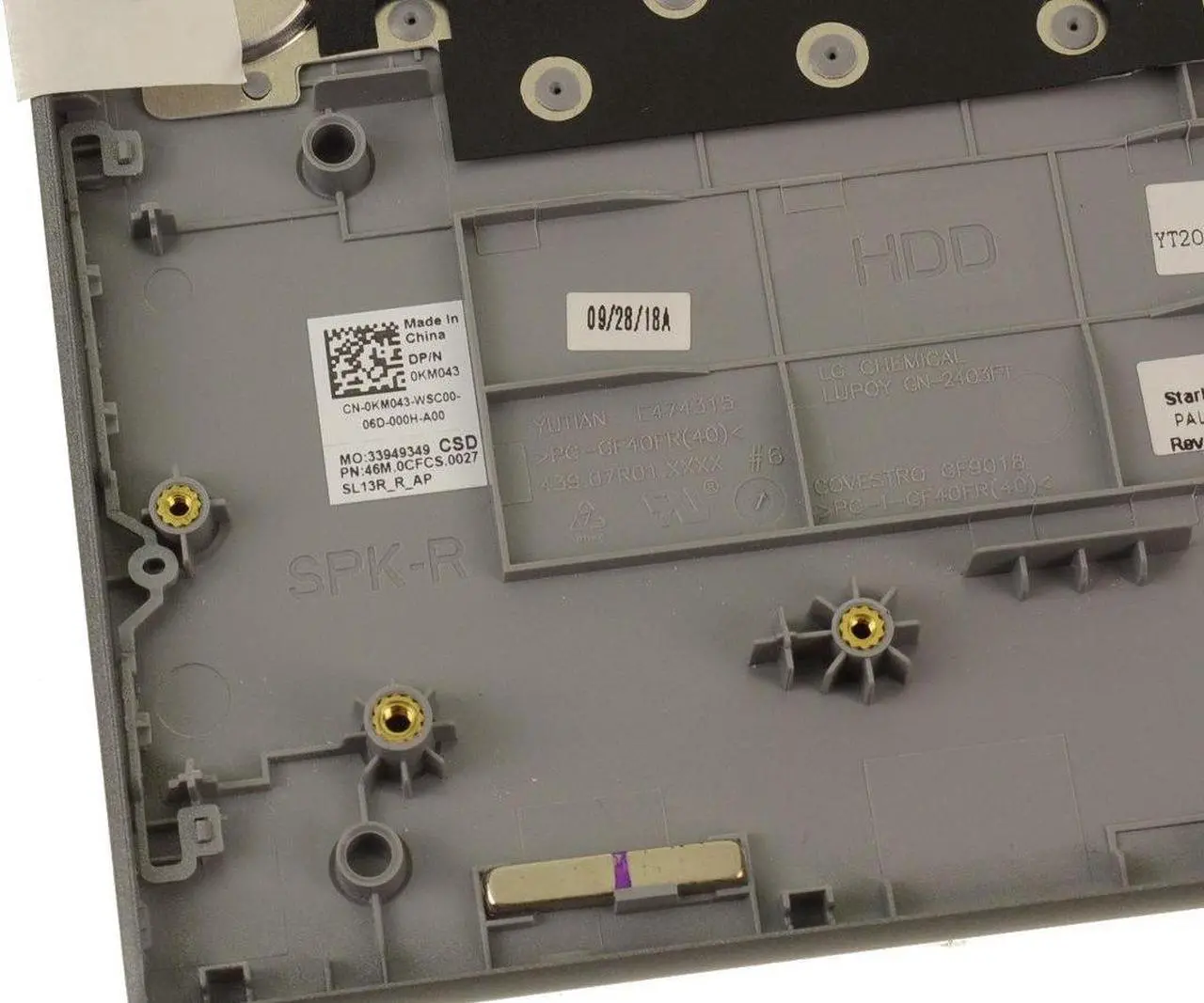Alt view image 3 of 6 - Spanish Dell OEM Inspiron 5379 2-in-1 Palmrest Keyboard Laptop Keyboard KM043