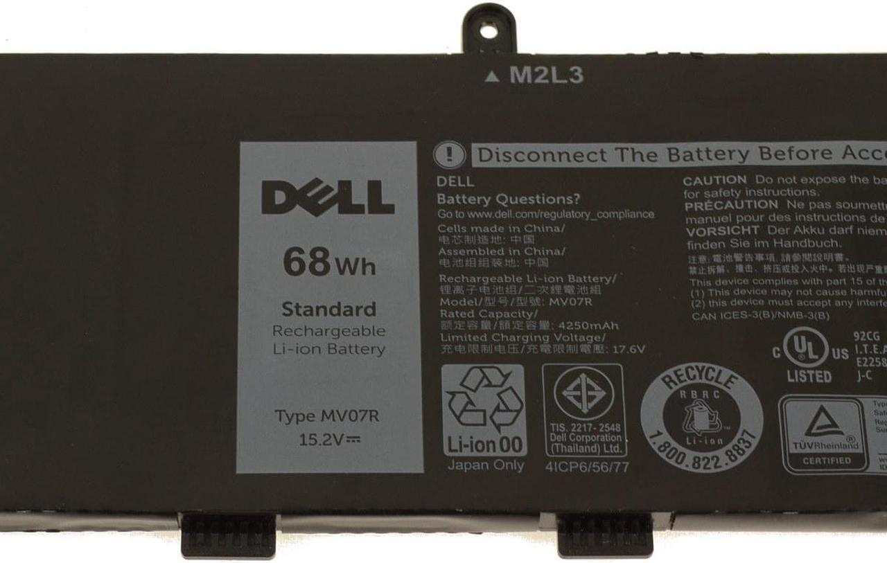 Alt view image 4 of 7 - New Genuine Dell MV07R 0MV07R JJRRD 0JJRRD 72WGV W5W19 Battery 68Wh