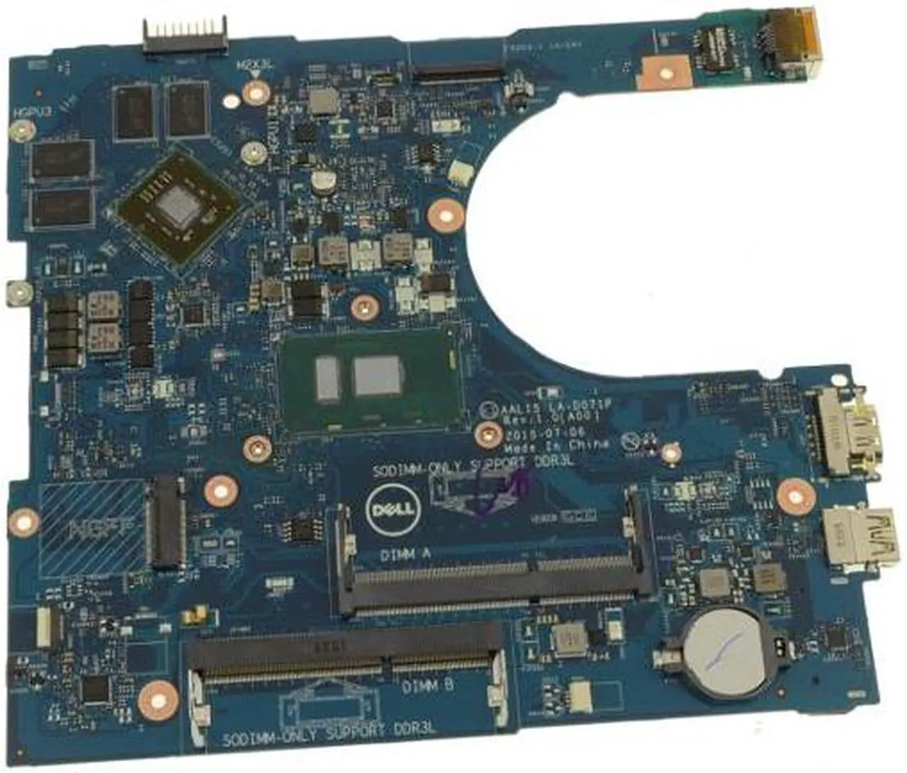 Main image of Dell OEM Inspiron 5559 System Board AMD Radeon Graphics and  Motherboard YVT1C