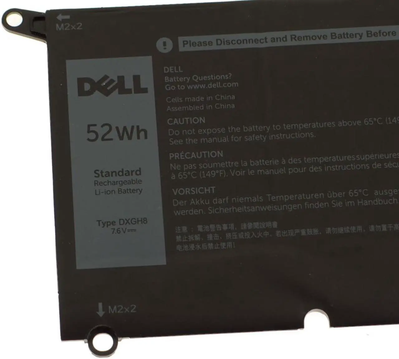 Alt view image 2 of 4 - New Dell Original XPS 9370 9380 4-Cell 52Wh OEM Battery DXGH8