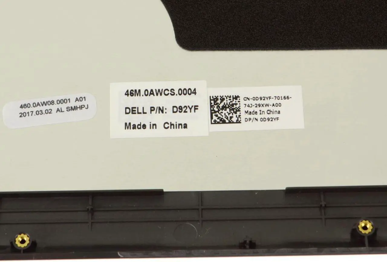 Alt view image 3 of 3 - Dell OEM Latitude 13 3380 13.3" Touchscreen LCD Back Cover LCD Back Cover D92YF