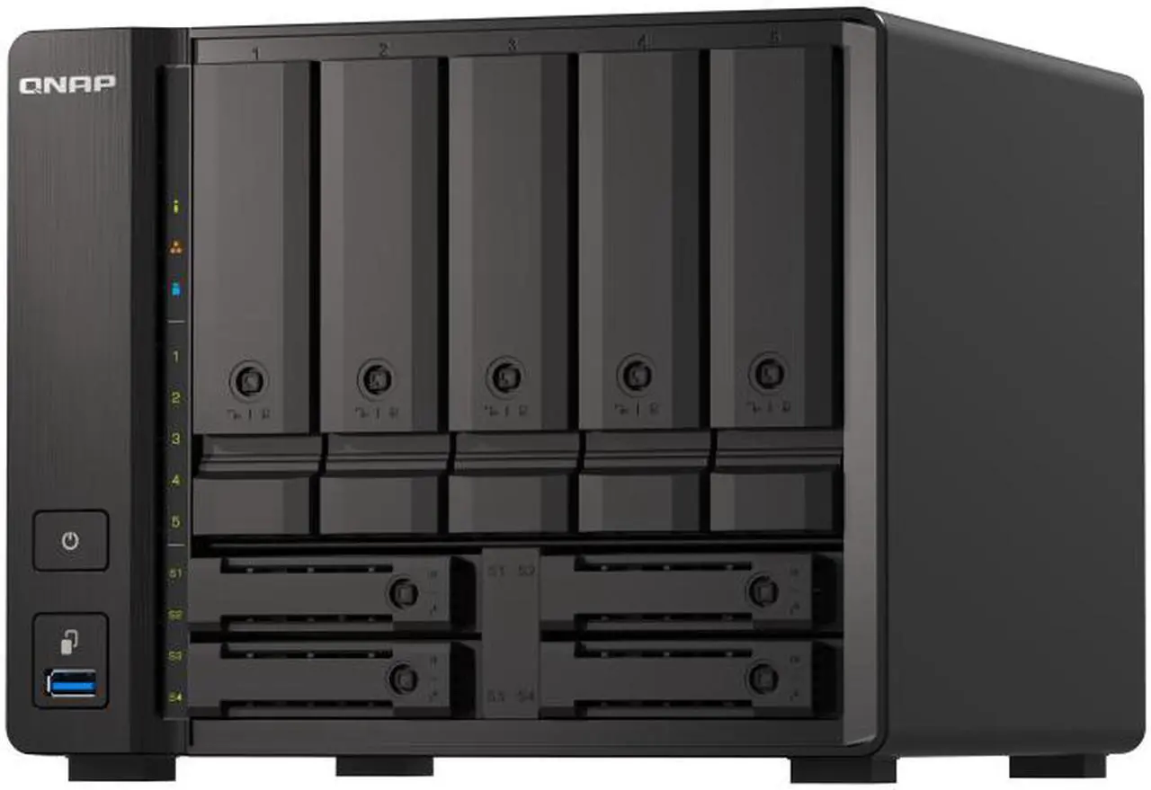 Alt view image 3 of 4 - Qnap TS-h973AX-32G-US 9-bay Desktop NAS, AMD Ryzen V1500B 4C 8T 2.2GHz, 32GB DDR4 SODIMM