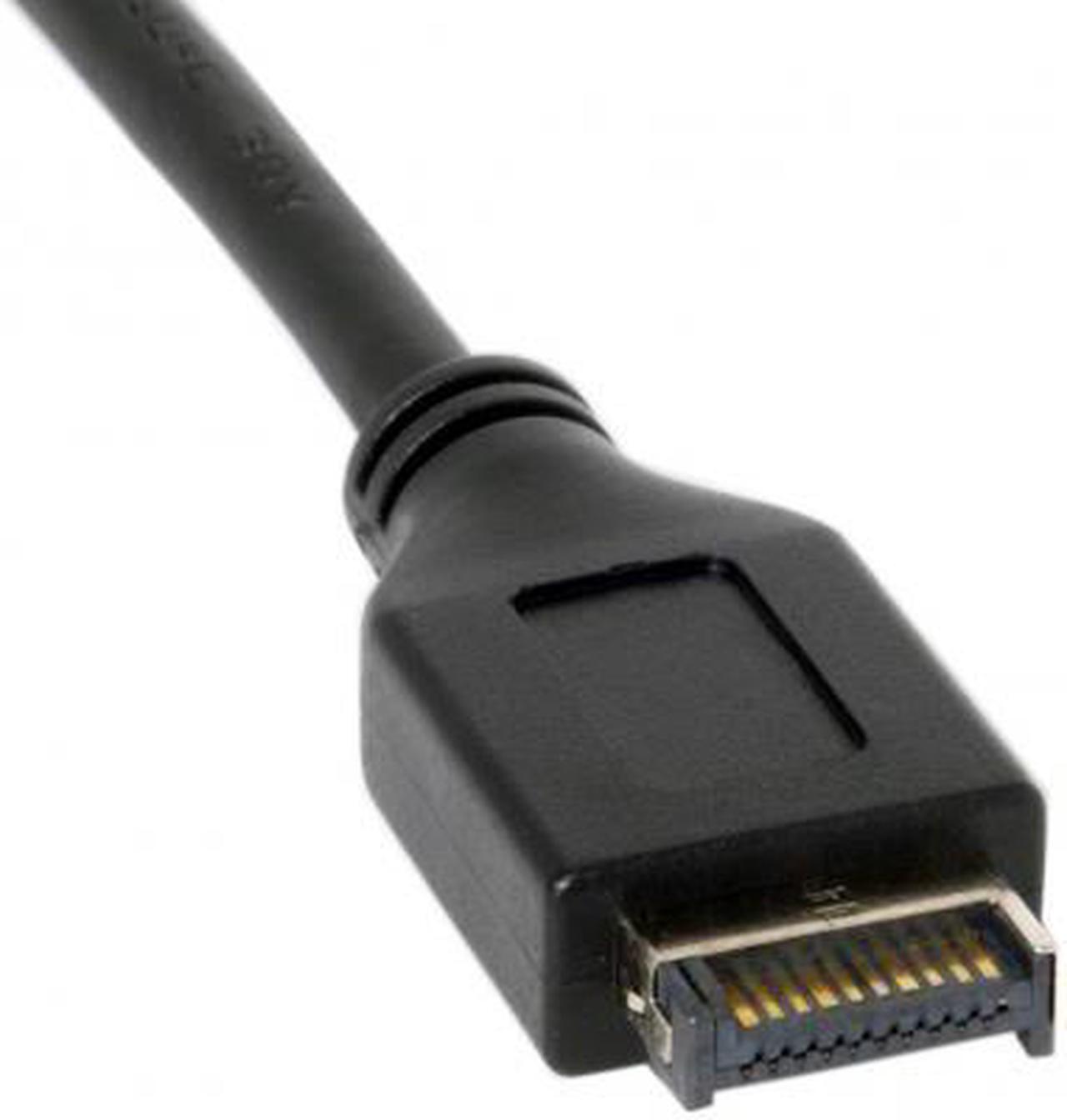 Alt view image 5 of 7 - Chenyang USB 3.1 Front Panel Header to USB 3.0 Type-A Female Extension Cable 50cm Panel Mount Type