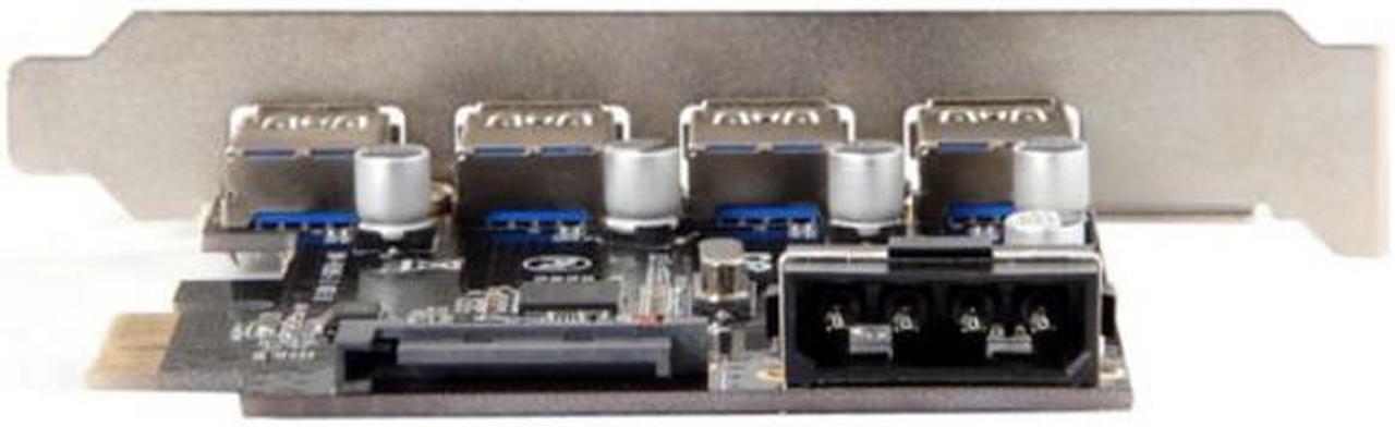 Alt view image 6 of 8 - Chenyang 4 Ports PCI-E to USB 3.0 HUB PCI Express Expansion Card Adapter 5Gbps for Motherboard