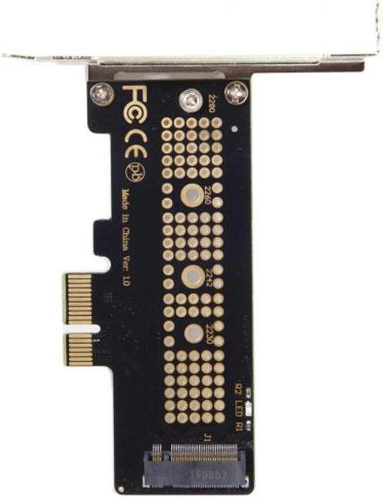 Chenyang SA-008 Low Profile PCI-E 3.0 x1 Lane to M.2 NGFF M-Key SSD Nvme AHCI PCI Express Adapter Card