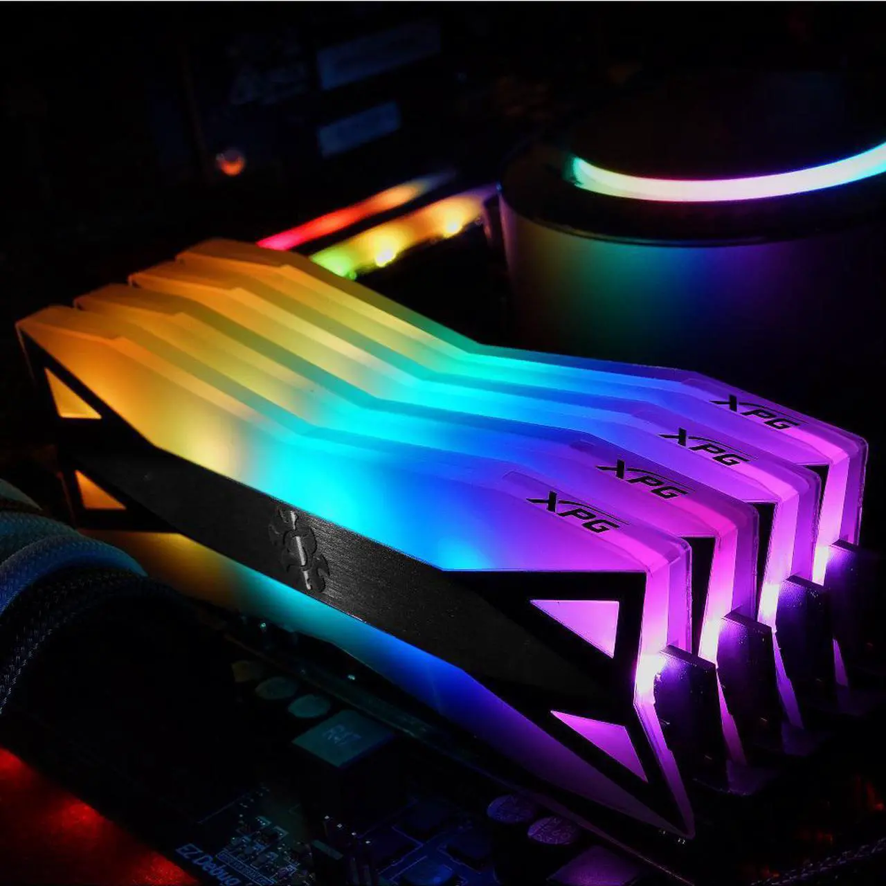 Alt view image 4 of 9 - XPG SPECTRIX D60G RGB Desktop Memory: 16GB (2x8GB) DDR4 3200MHz CL16 GREY