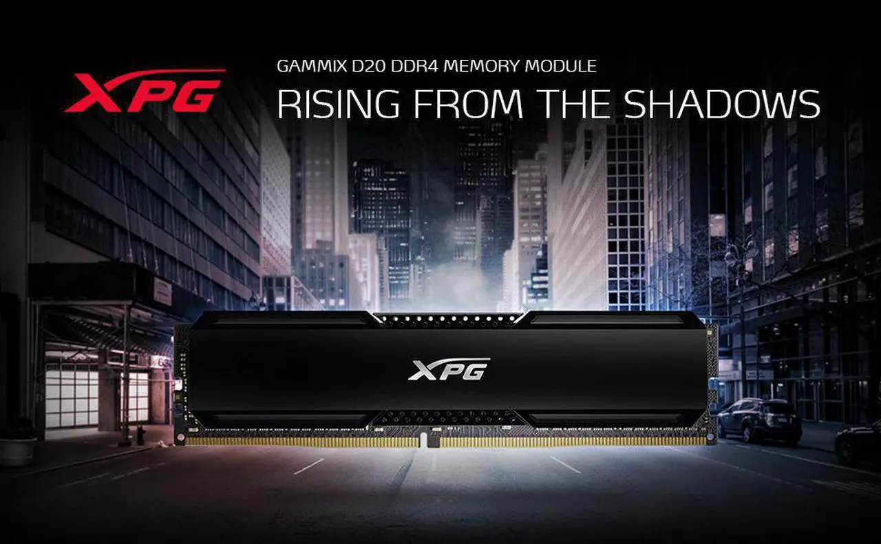 Alt view image 8 of 9 - XPG GAMMIX D20 Desktop Memory: 32GB (2x16GB) DDR4 3200MHz CL16 Black