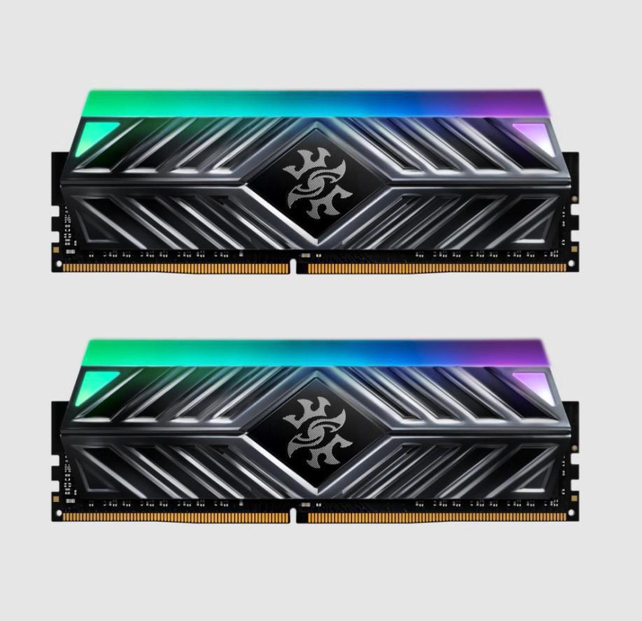 Main image of XPG SPECTRIX D41 RGB Desktop Memory: 16GB (2x8GB) DDR4 3200MHz CL16 Tungsten Grey