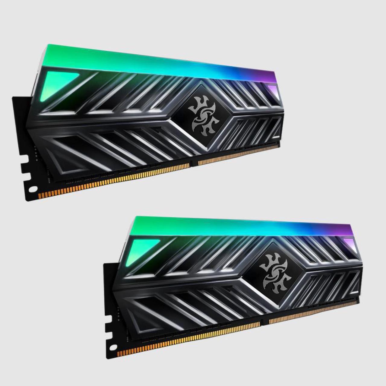 Alt view image 4 of 14 - XPG SPECTRIX D41 RGB Desktop Memory: 16GB (2x8GB) DDR4 3200MHz CL16 Tungsten Grey