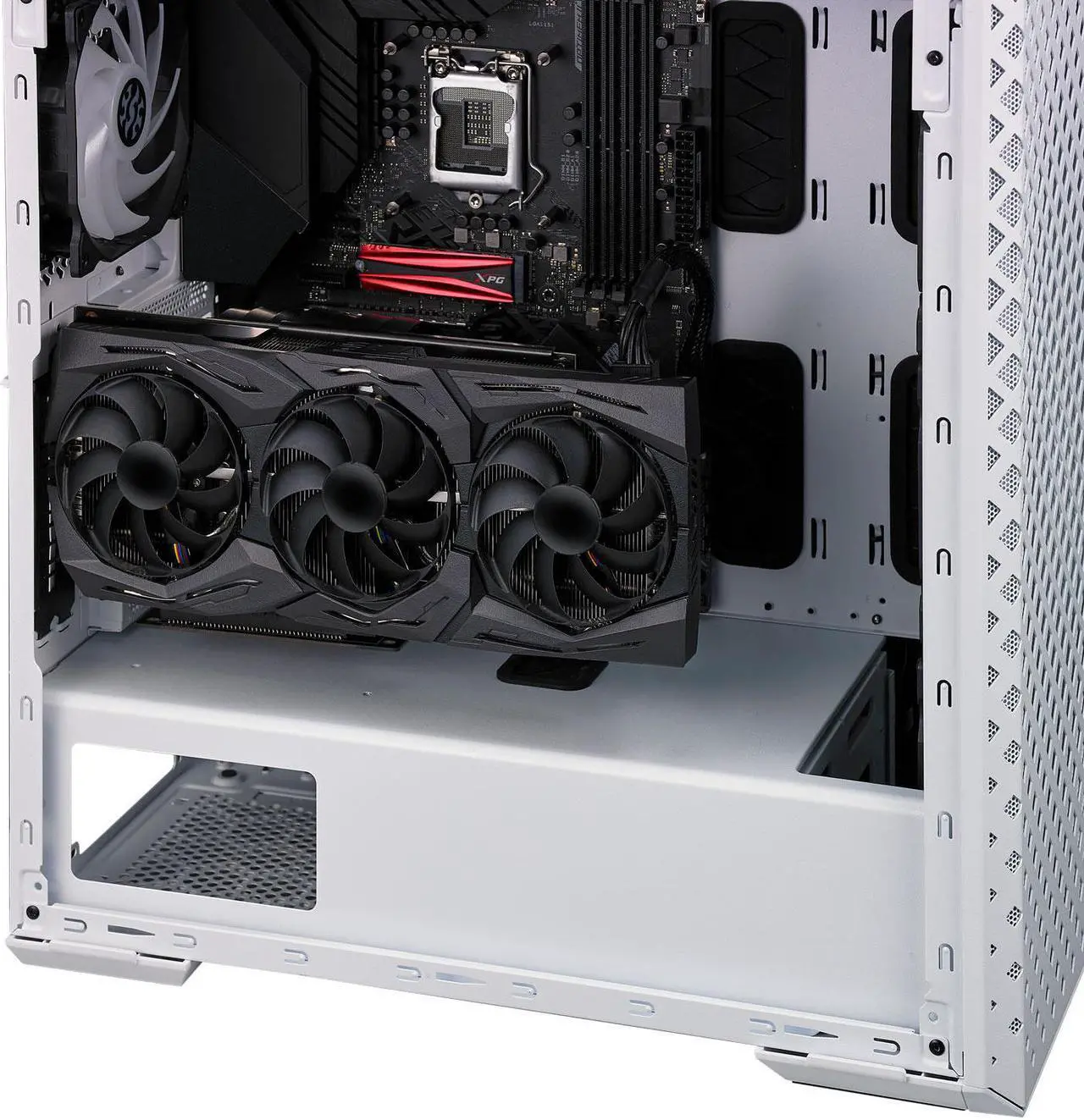 Alt view image 7 of 7 - XPG DEFENDER PRO White ATX Mid Tower Chassis-DEFENDER PRO-WHCWW