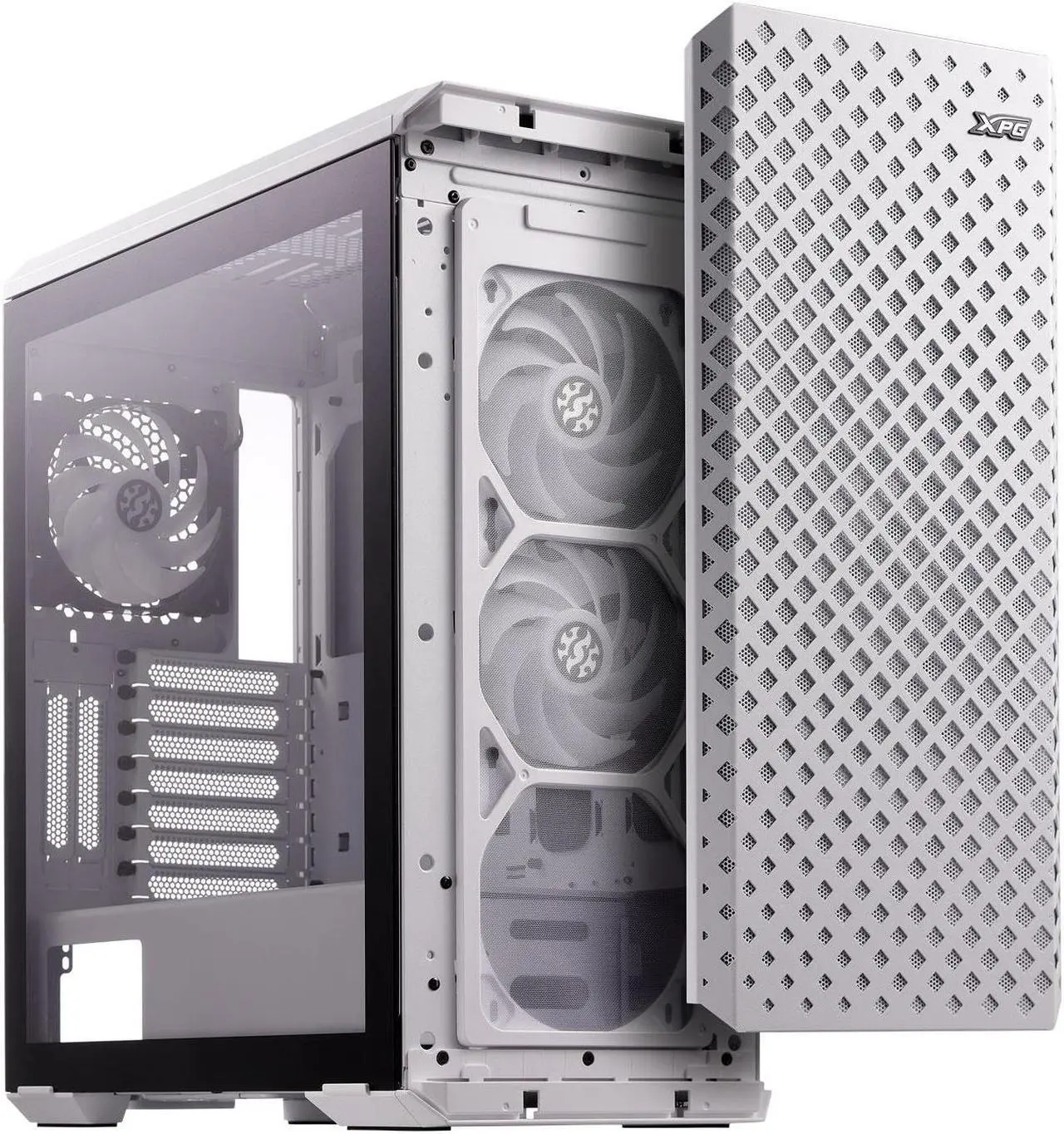 Alt view image 4 of 7 - XPG DEFENDER PRO White ATX Mid Tower Chassis-DEFENDER PRO-WHCWW