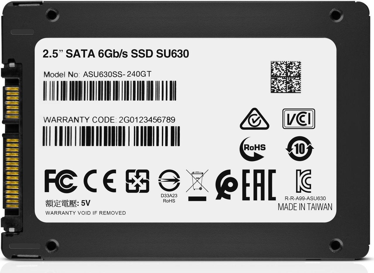 Alt view image 3 of 13 - ADATA Ultimate Series: SU630 240GB Internal SATA Solid State Drive