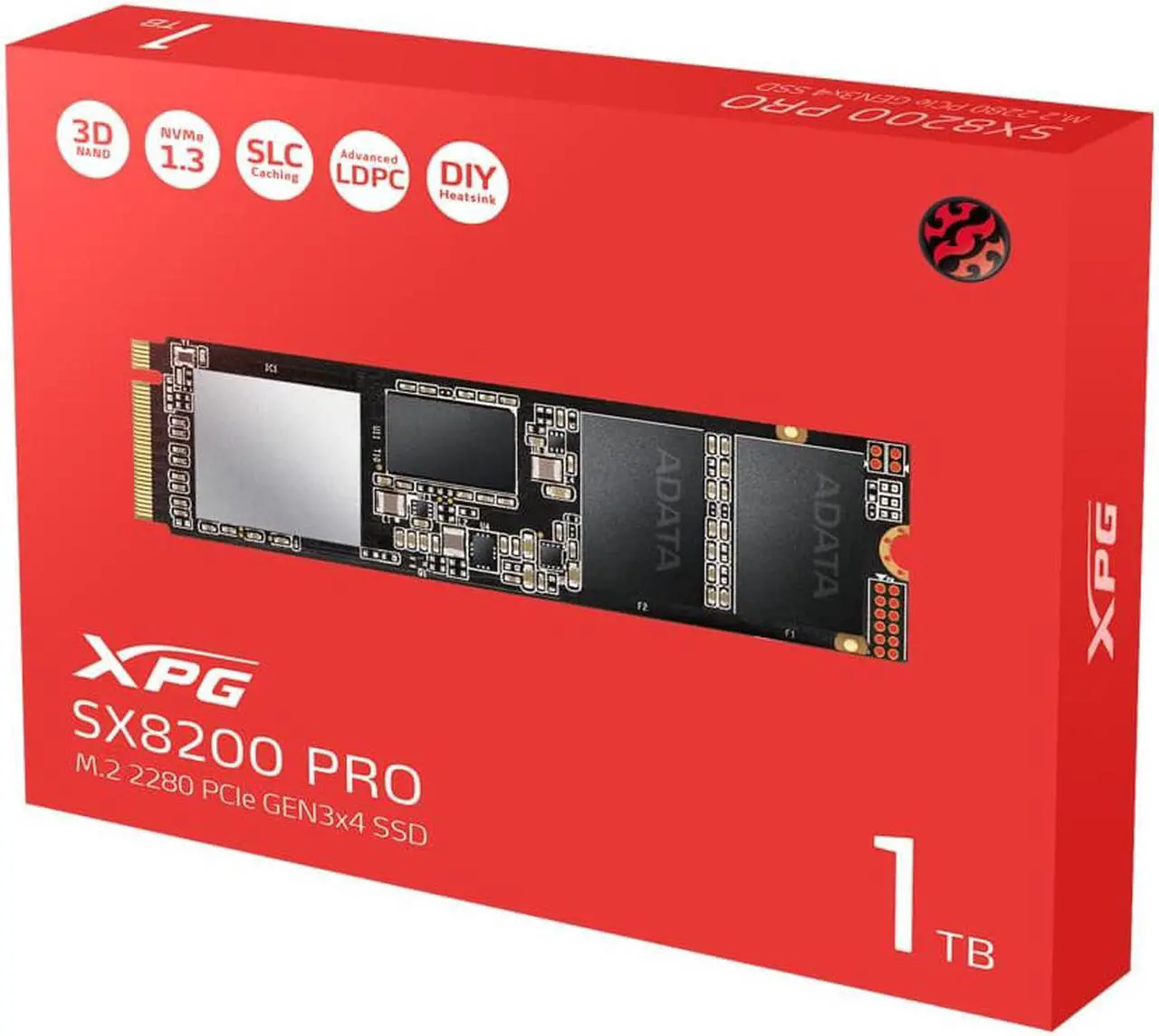 Alt view image 5 of 7 - XPG SX8200 Pro Series: 1TB Internal Solid State Drive PCIe Gen3x4 M.2 2280