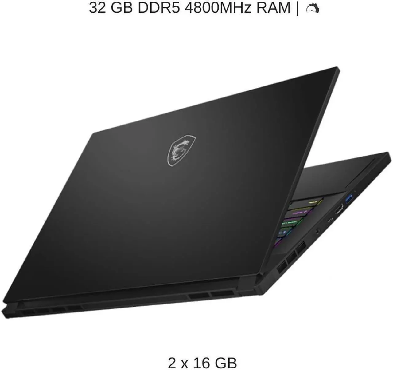 Alt view image 4 of 7 - HIDevolution MSI Stealth GS66 12UGS 15.6" QHD 240Hz, 1.8 GHz i9-12900H, RTX 3070 Ti, 32 GB 4800MHz RAM, 8 TB PCIe SSD, Windows 11 Pro