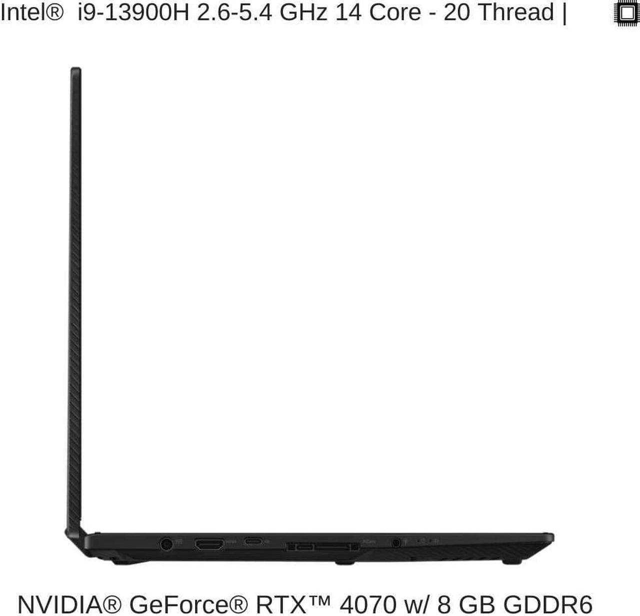Alt view image 3 of 7 - ASUS ROG Flow X16 GV601VI 16" WQXGA 240Hz Touch, 2.6 GHz i9-13900H, RTX 4070, 32 GB DDR5 RAM, 1 TB PCIe SSD, Windows 11 Pro