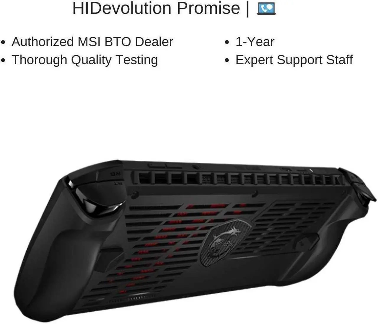 Alt view image 7 of 7 - [2024]  MSI Claw A1M 7" FHD 120Hz, 1.4 GHz Ultra 7-155H, Arc Graphics, 16 GB LPDDR5 RAM, 512 GB PCIe SSD, Windows 11 Home