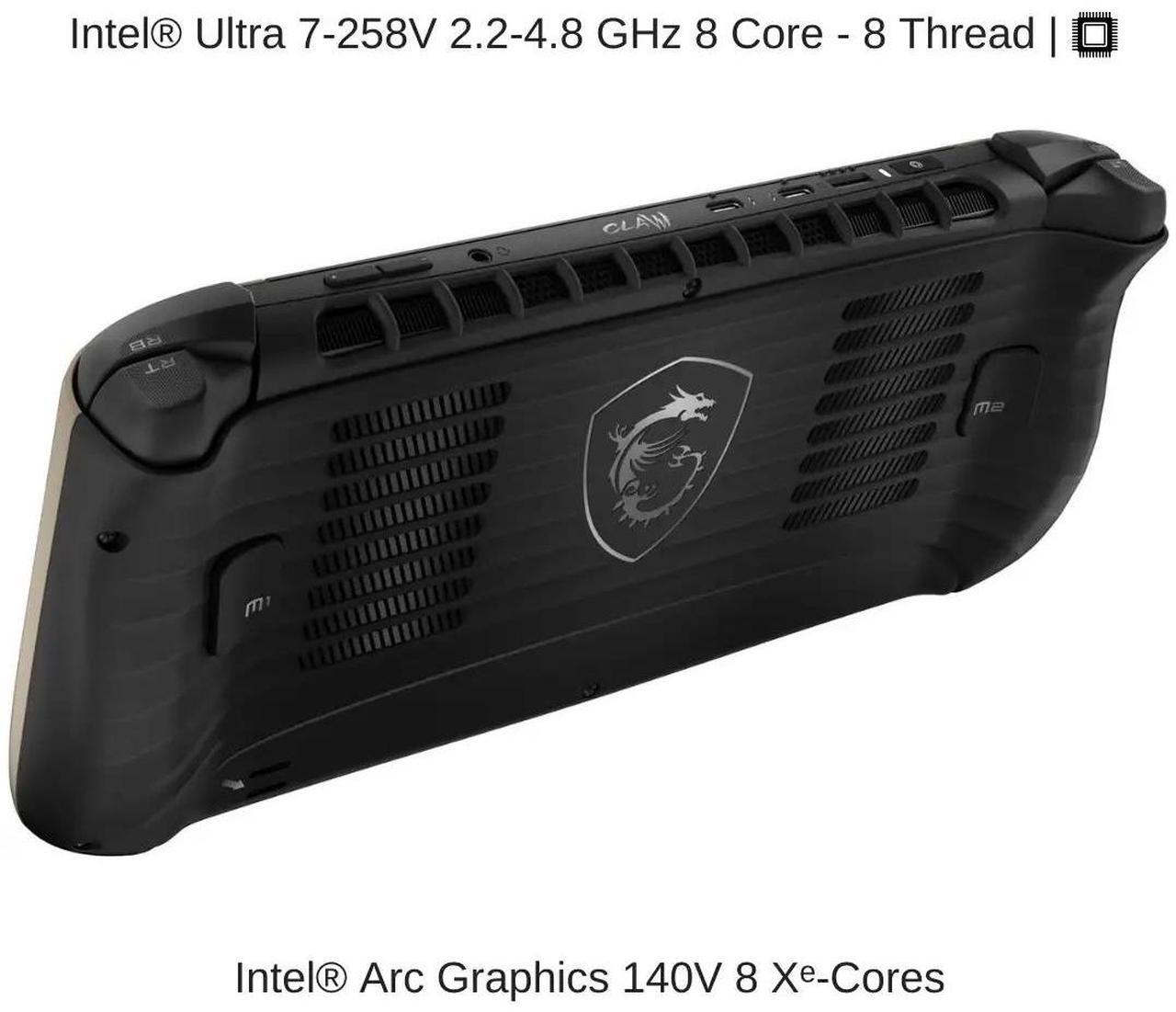 Alt view image 2 of 6 - [2024] HIDevolution MSI Claw 8 AI+ A2VM 8" FHD 120Hz, 2.2 GHz Ultra 7-258V, Arc Graphics, 32 GB LPDDR5x RAM, 2 TB PCIe SSD, Windows 11 Pro