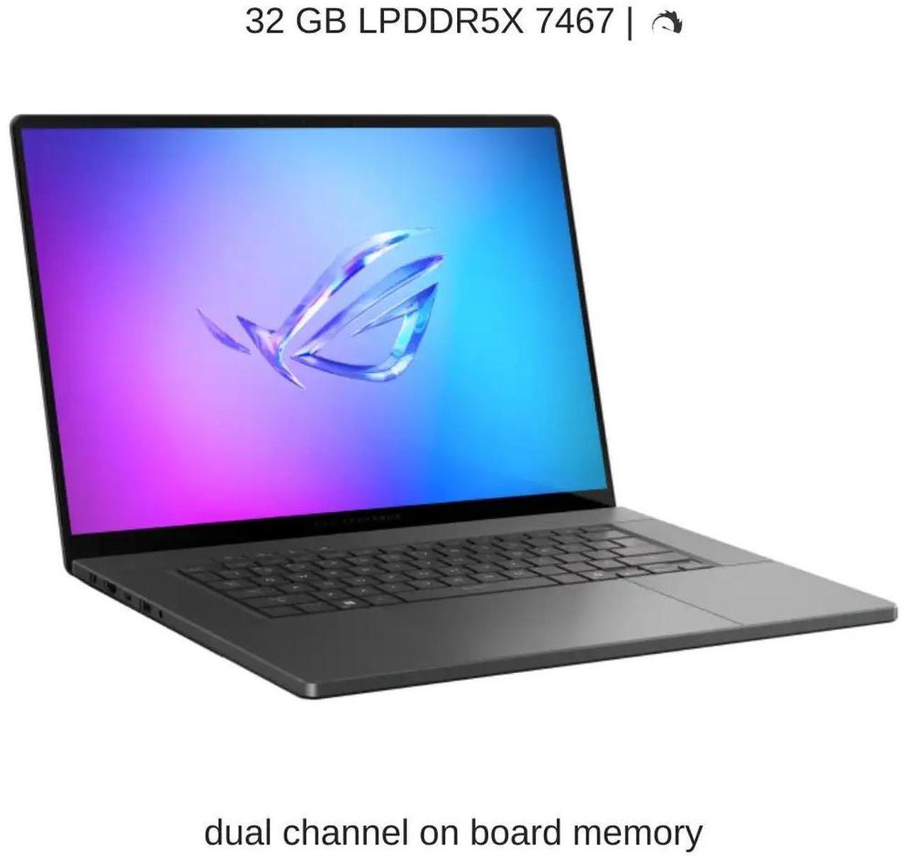 Alt view image 4 of 7 - [2025] HIDevolution ASUS ROG Zephyrus G16 GU605CW [Grey] 16" WQXGA 240Hz OLED, 2.7 GHz Ultra 9-285H, RTX 5080, 32 GB LPDDR5X RAM, 4 TB PCIe SSD, Windows 11 Pro