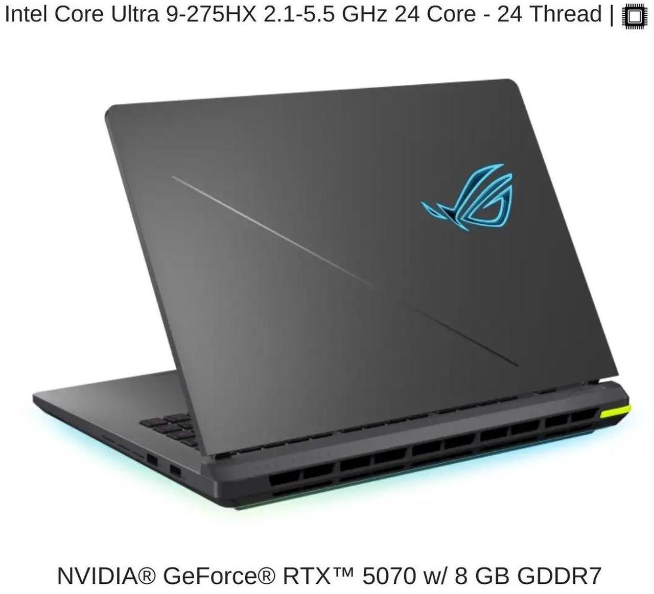 Alt view image 3 of 7 - [2025] HIDevolution ASUS ROG Strix G16 G615LP 16" WQXGA 240Hz IPS-Level, 2.1 GHz Ultra 9-275HX, RTX 5070, 32 GB DDR5 RAM, 2 TB PCIe SSD, Windows 11 Pro