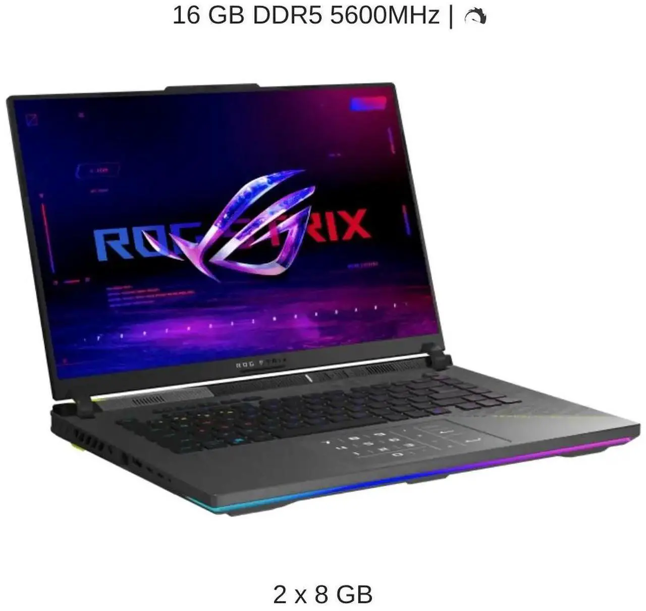 Alt view image 4 of 7 - [2025] HIDevolution ASUS ROG Strix G16 G614FR 16" WQXGA 240Hz IPS-Level, 2.5 GHz Ryzen 9 9955HX3D, RTX 5070TI, 16 GB DDR5 RAM, 16 TB PCIe SSD, Windows 11 Pro
