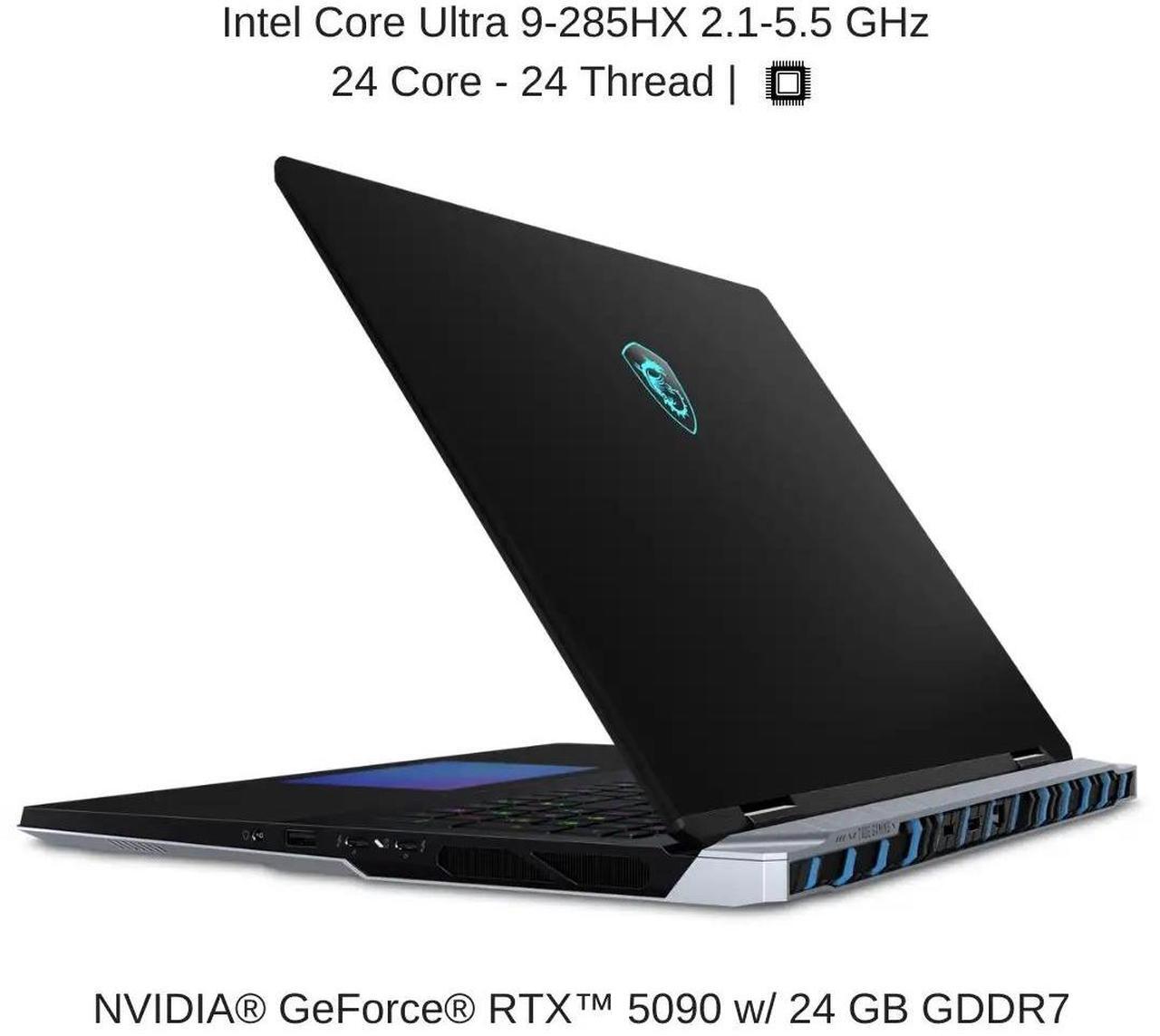 Alt view image 3 of 7 - [2025] HIDevolution MSI Titan 18 HX AI A2XWJG 18" UHD+ 120Hz Mini LED, 2.1 GHz Ultra 9-285HX , RTX 5090, 128 GB DDR5 RAM, 16 TB PCIe SSD, Windows 11 Pro