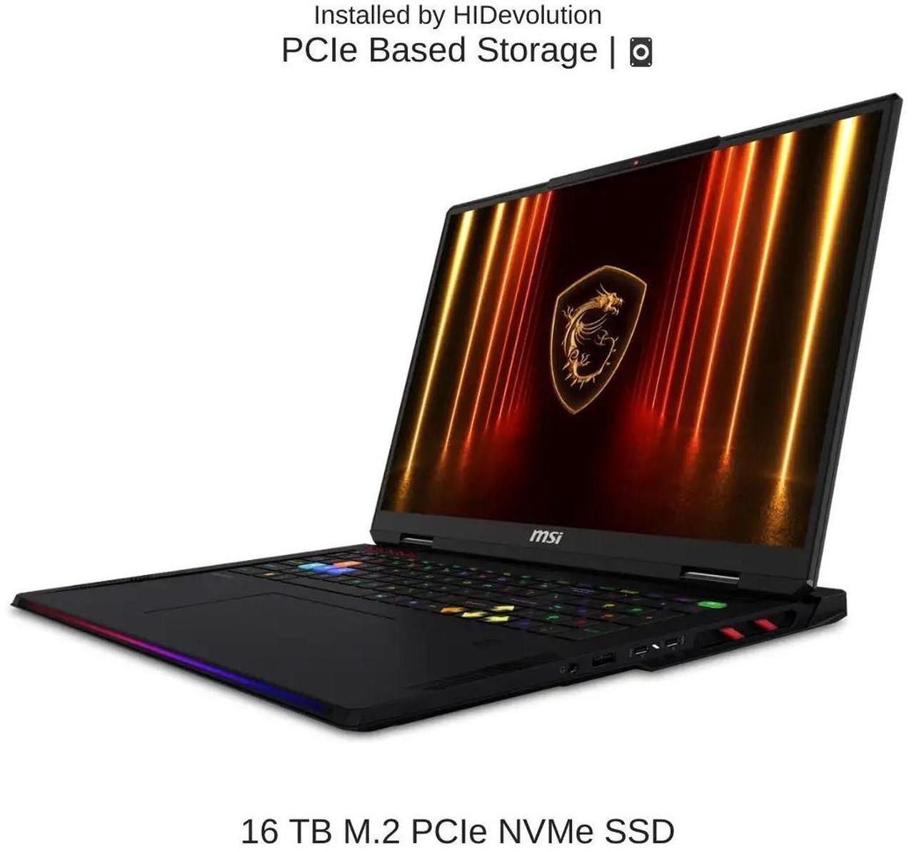 Alt view image 5 of 7 - [2025] HIDevolution MSI Raider 18 HX AI A2XWIG 18" UHD+ 120Hz Mini LED, 2.1 GHz Ultra 9-285HX , RTX 5090, 64 GB DDR5 RAM, 16 TB PCIe SSD, Windows 11 Pro