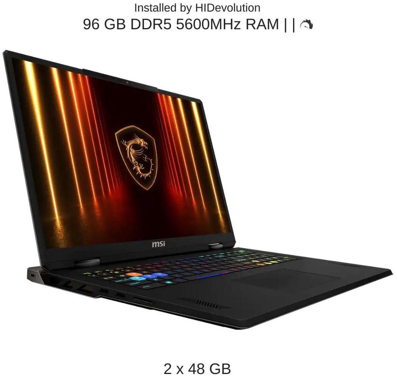 Alt view image 4 of 7 - [2025] HIDevolution MSI Vector A18 HX A9WIG 18" QHD+ 240Hz, 2.5 GHz Ryzen 9 9955HX, RTX 5080, 96 GB DDR5 RAM, 2 TB PCIe SSD, Windows 11 Pro