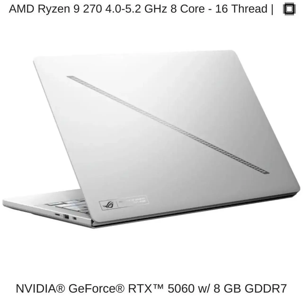 Alt view image 3 of 7 - [2025] HIDevolution ASUS ROG Zephyrus G14 GA403UM [White] 14" 3K 120Hz OLED, 4.0 GHz Ryzen 9 270, RTX 5060, 16GB LPDDR5X RAM, 1 TB PCIe SSD, Windows 11 Home