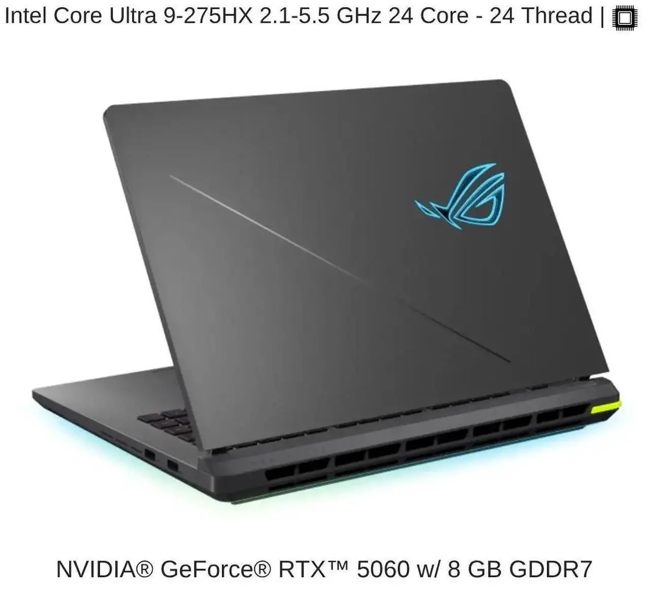 Alt view image 3 of 7 - [2025] HIDevolution ASUS ROG Strix G16 G615LM 16" WQXGA 240Hz IPS-Level, 2.1 GHz Ultra 9-275HX, RTX 5060, 32 GB DDR5 RAM, 1 TB PCIe SSD, Windows 11 Pro