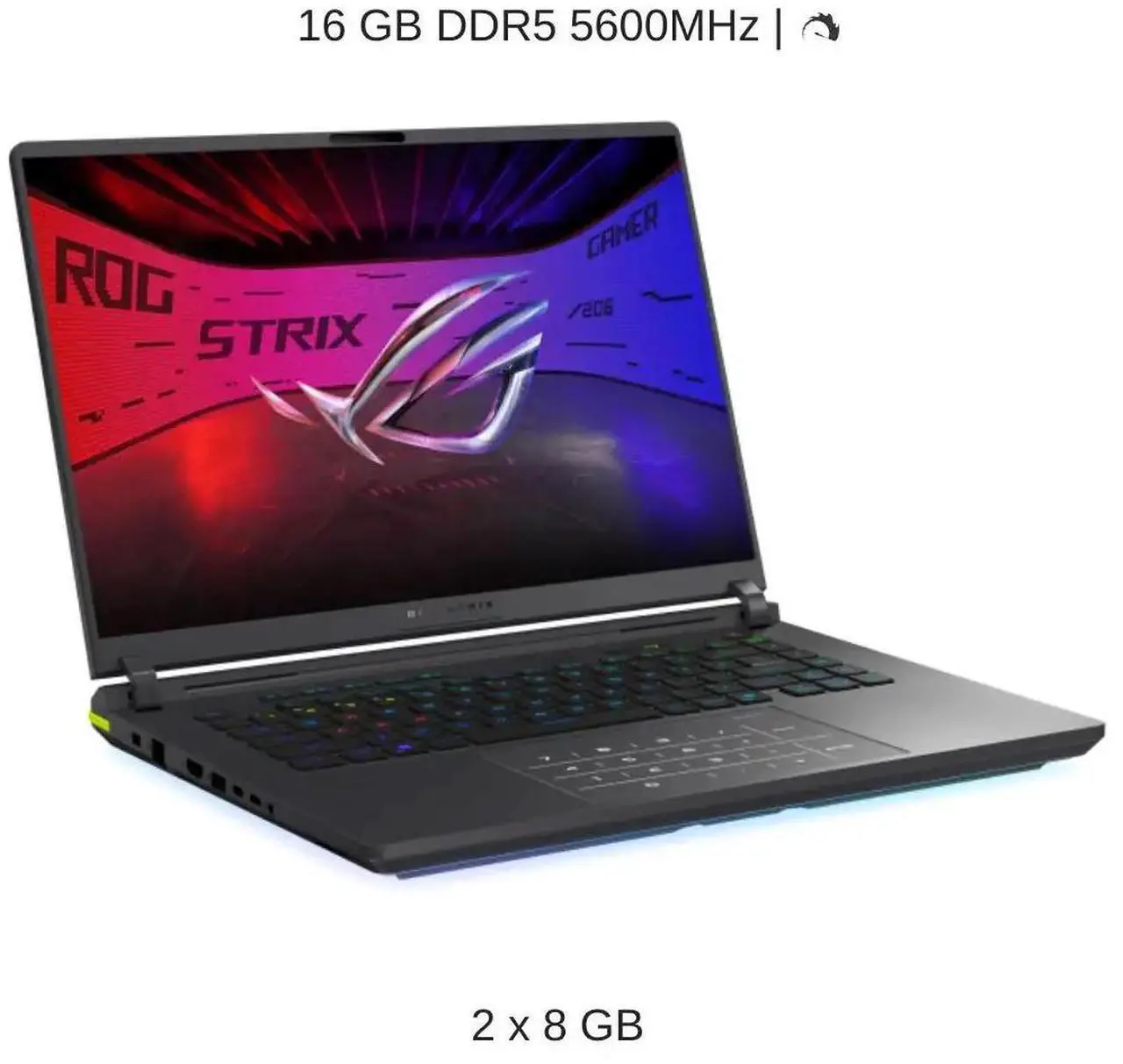 Alt view image 4 of 7 - [2025] HIDevolution ASUS ROG Strix G16 G615LM 16" WQXGA 240Hz IPS-Level, 2.1 GHz Ultra 9-275HX, RTX 5060, 16 GB DDR5 RAM, 1 TB PCIe SSD, Windows 11 Pro
