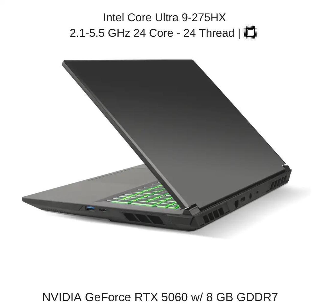 Alt view image 3 of 7 - [2025] HIDevolution EVOC High Performance Systems V3702A (V370WNNQ) 17.3" FHD 144Hz, 2.1 GHz Ultra 9-275HX, RTX 5060, 64 GB DDR5 RAM, 1 TB PCIe SSD, Windows 11 Pro