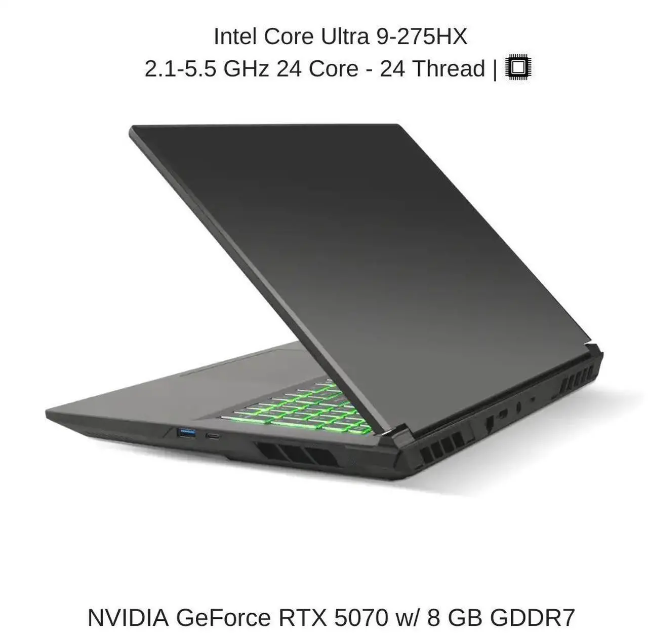 Alt view image 3 of 7 - [2025] HIDevolution EVOC High Performance Systems V3702B (V370WNPQ) 17.3" FHD 144Hz, 2.1 GHz Ultra 9-275HX, RTX 5070, 16 GB DDR5 RAM, 1 TB PCIe SSD, Windows 11 Pro