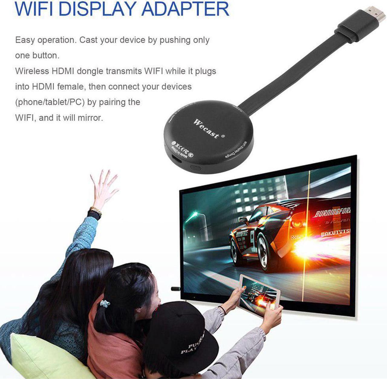 Main image of Wecast Miracast HD 1080P HDMI Wireless WIFI Display Adapter for Android Smartphone/Tablet, for Mac, Projectors, TV Dongle