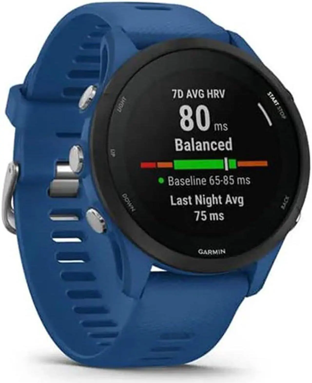 Alt view image 3 of 7 - Garmin Forerunner 255 GPS Smartwatch 46 mm polymer Tidal Blue 010-02641-01