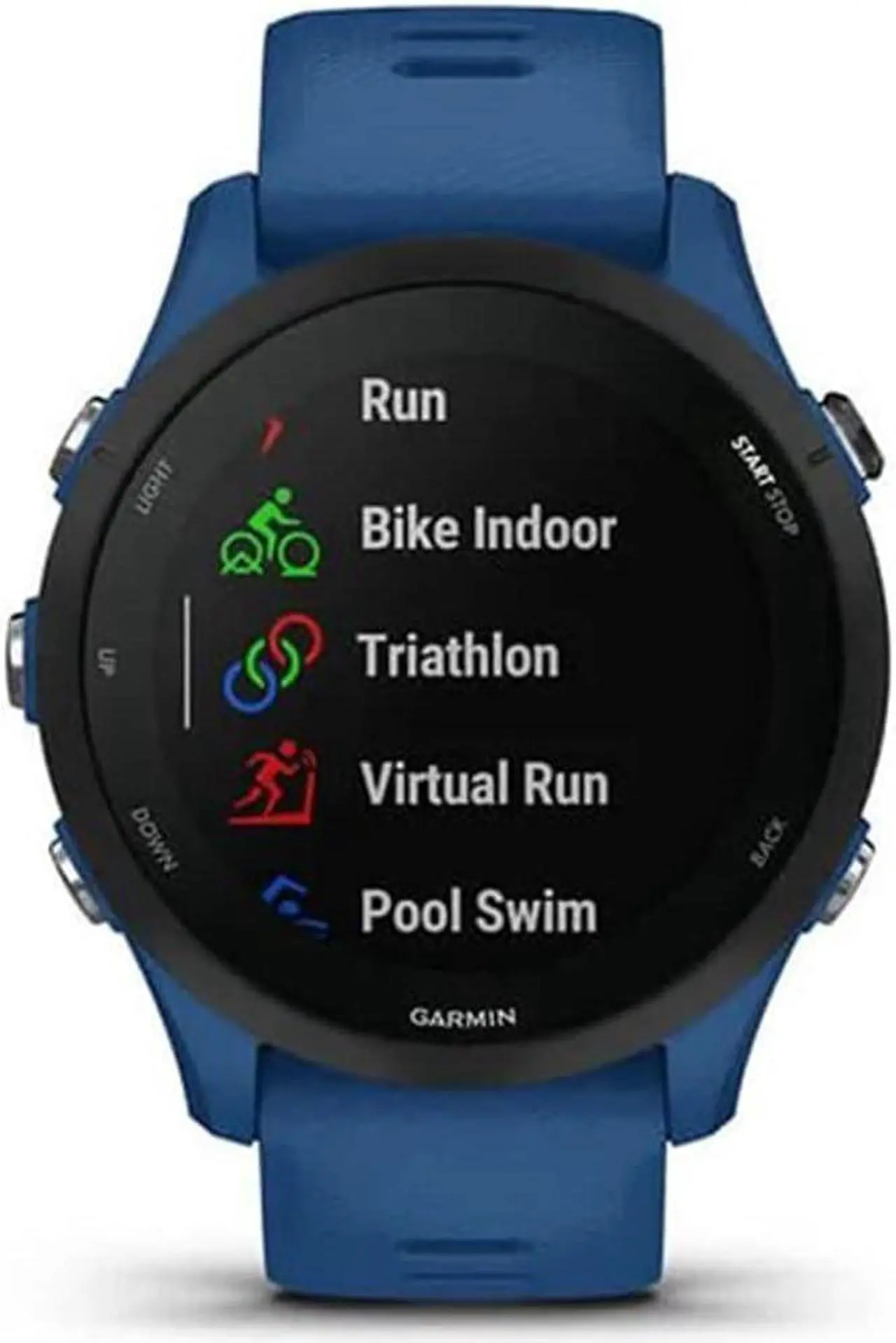 Alt view image 5 of 7 - Garmin Forerunner 255 GPS Smartwatch 46 mm polymer Tidal Blue 010-02641-01