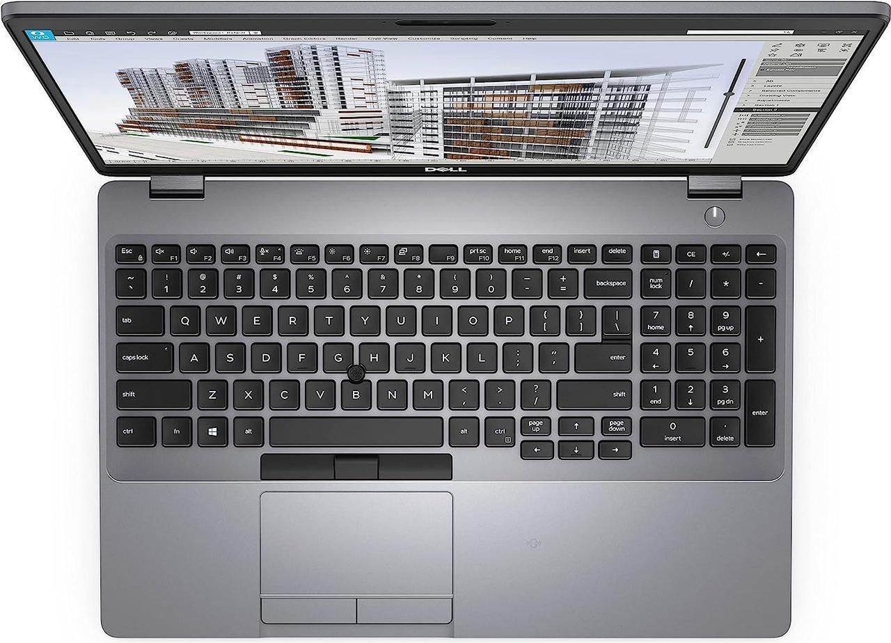 Alt view image 2 of 6 - Dell Precision 3551 i7-10750H 256GB 16GB GPU Quadro P620 4GB Gaming Laptop PC