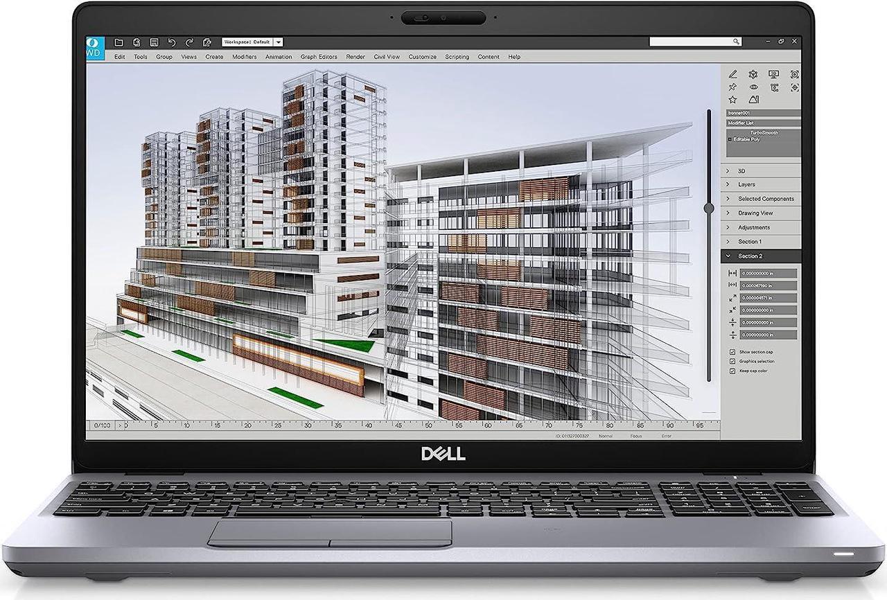 Main image of Dell Precision 3551 i7-10750H 256GB 16GB GPU Quadro P620 4GB Gaming Laptop PC