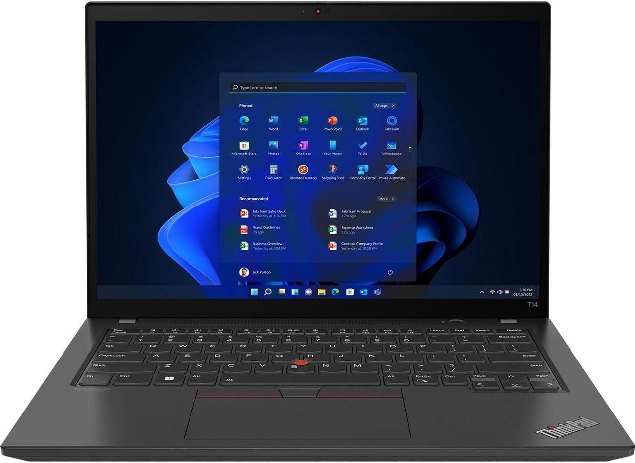 Main image of Lenovo Thinkpad T14 G3 Intel i7-1270P 256GB SSD 8GB Windows 10 Laptop Notebook