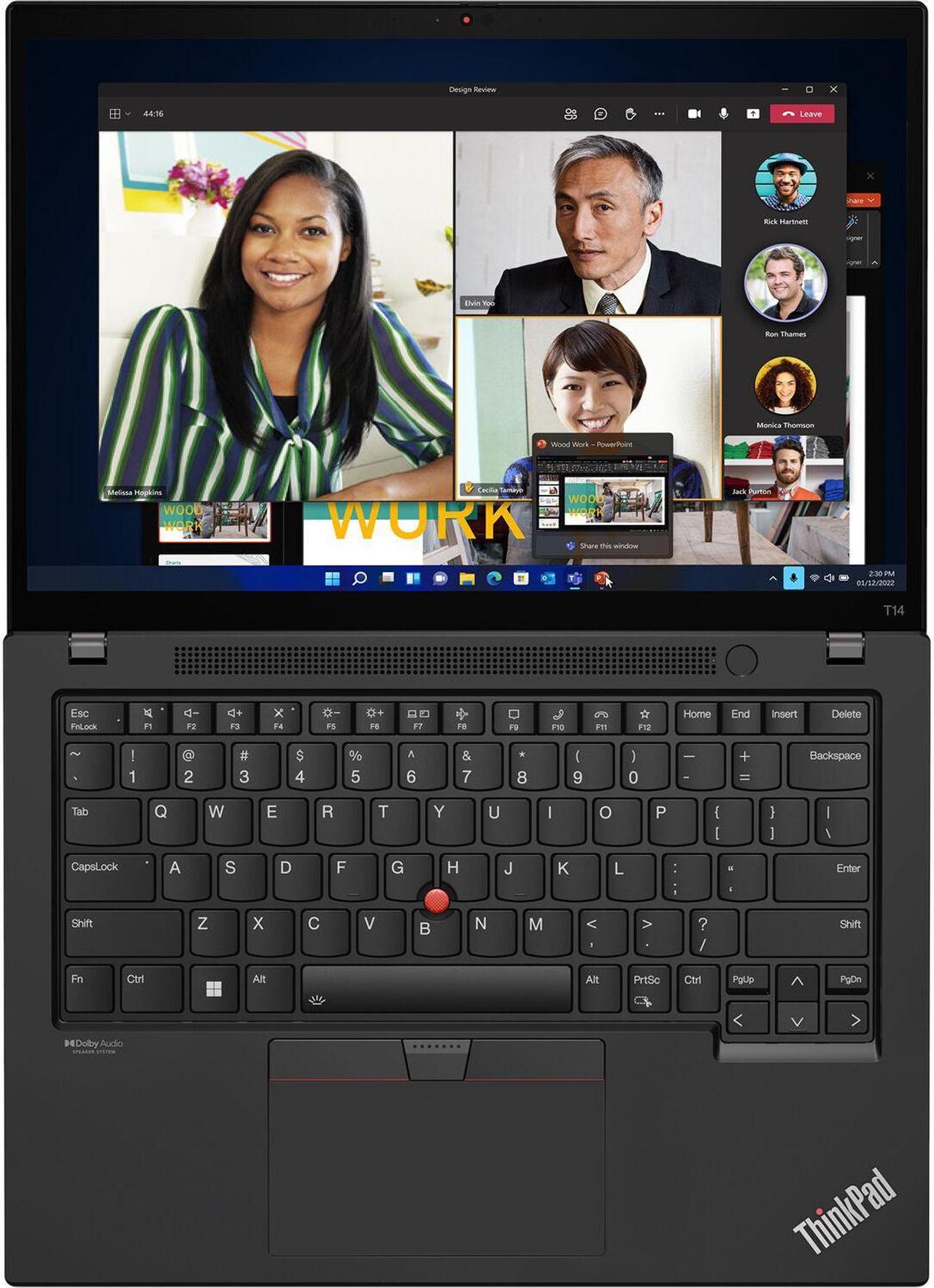 Alt view image 4 of 7 - Lenovo Thinkpad T14 G3 Intel i7-1270P 256GB SSD 8GB Windows 10 Laptop Notebook