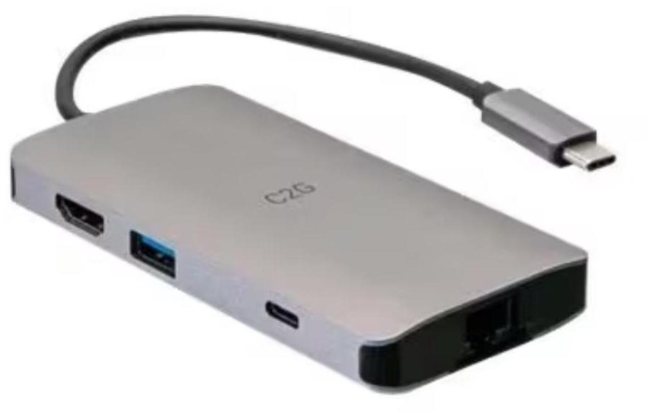 Alt view image 3 of 5 - C2G USB-C® Mini Dock HDMI 2x USB-A Ethernet SD Card Reader USB-C Power Delivery