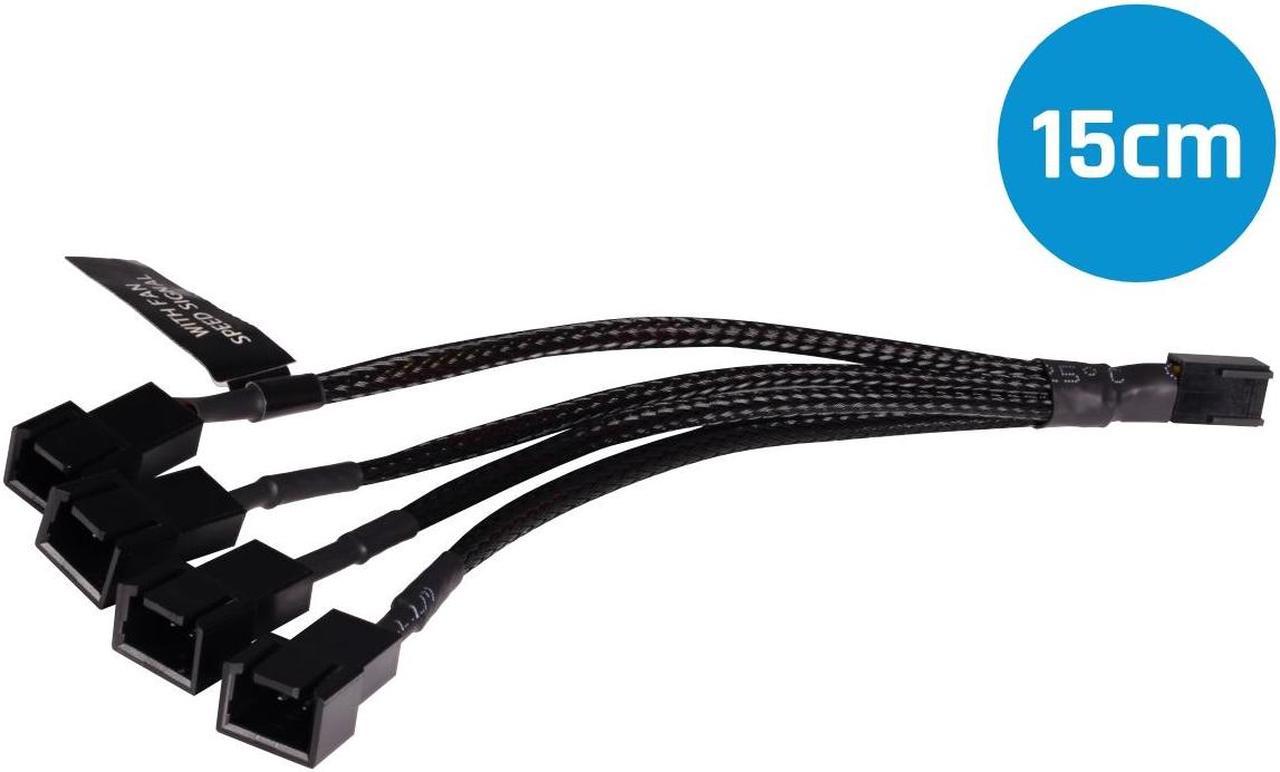 Alphacool Y-Splitter 3-Pin to 4x 3-Pin Cable - 15cm (18694)