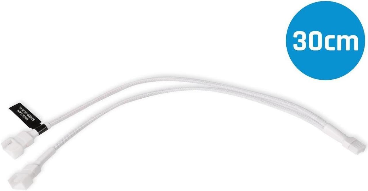 Alphacool Y-Splitter 4-Pin to 2x 4-Pin PWM Cable - 30cm - White (18723)