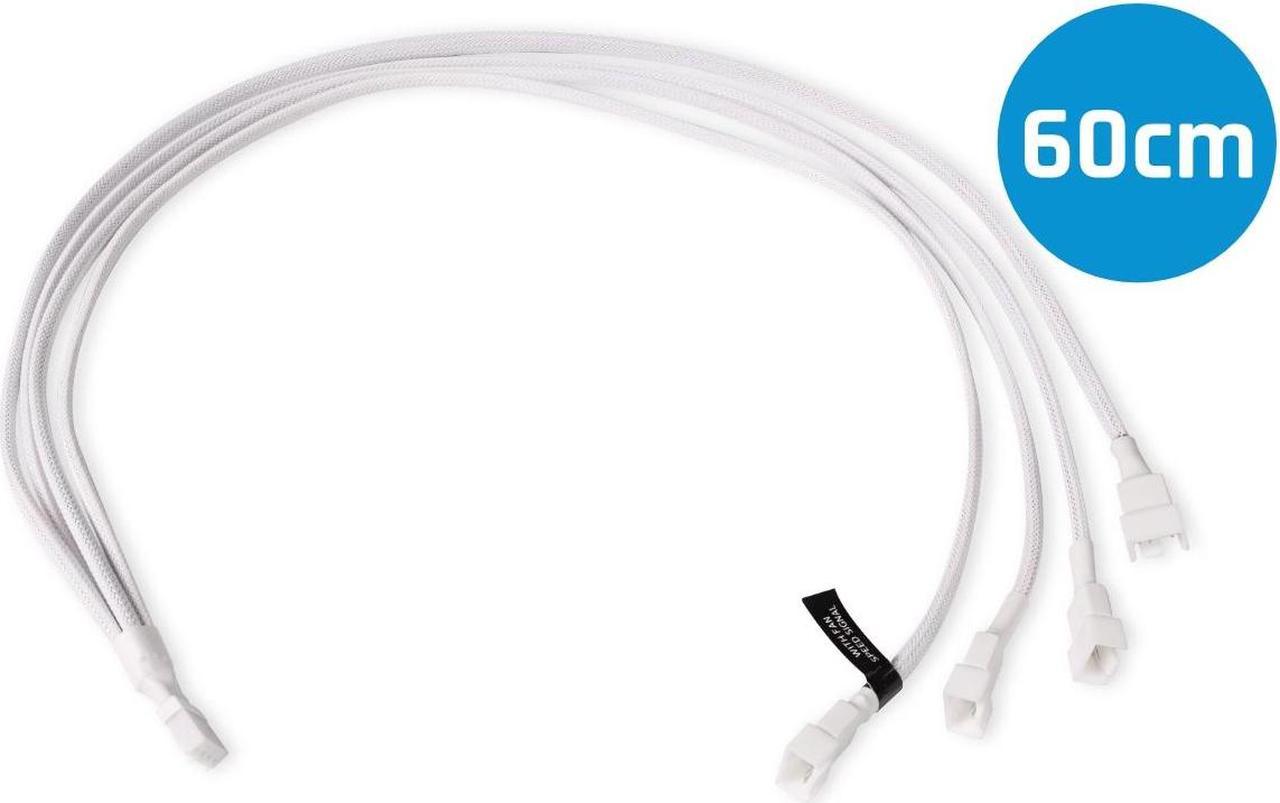 Alphacool Y-Splitter 4-Pin to 4x 4-Pin PWM Cable - 60cm - White (18730)